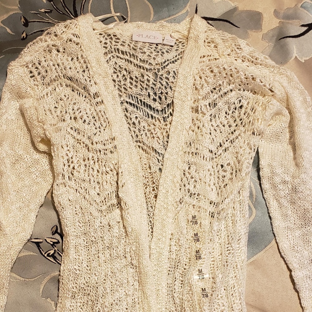 Girls Lace Sweater Cover Up